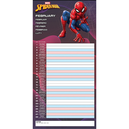 Spiderman Marvel Family Planner Calendar