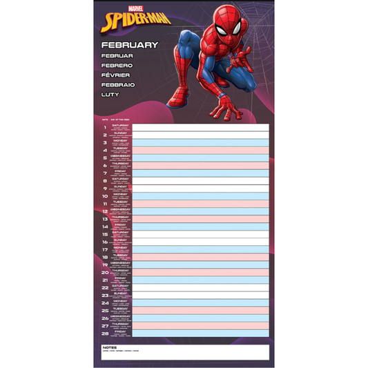 Spiderman Marvel Familienplaner Kalender