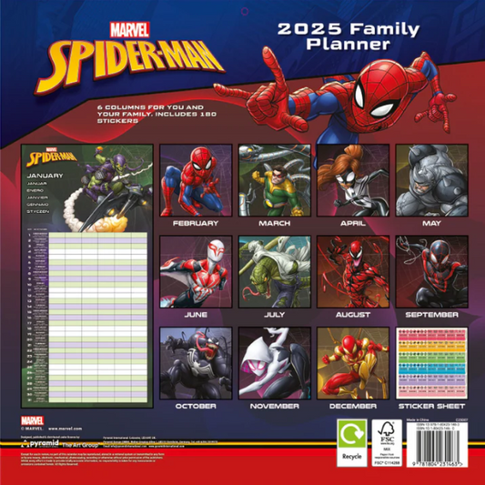 Spiderman Marvel Familienplaner Kalender