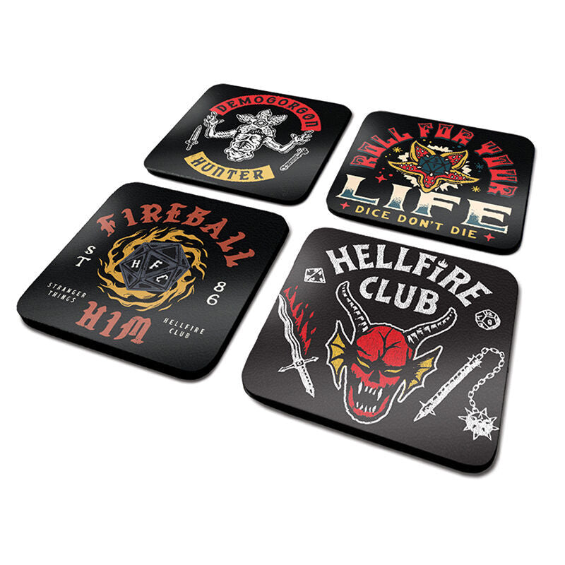 helfire club stranger things coaster 10cm