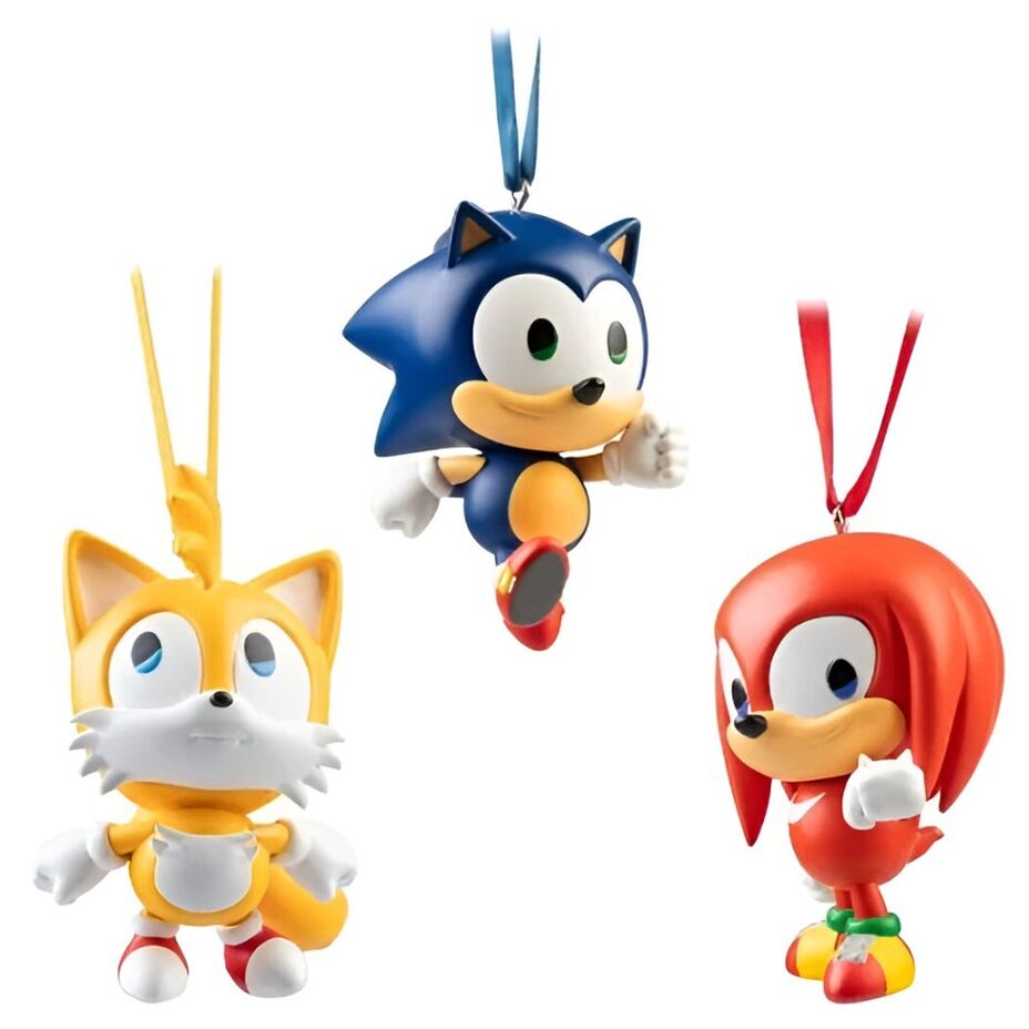 blister pack of 3 sonic the hedgehog figurines