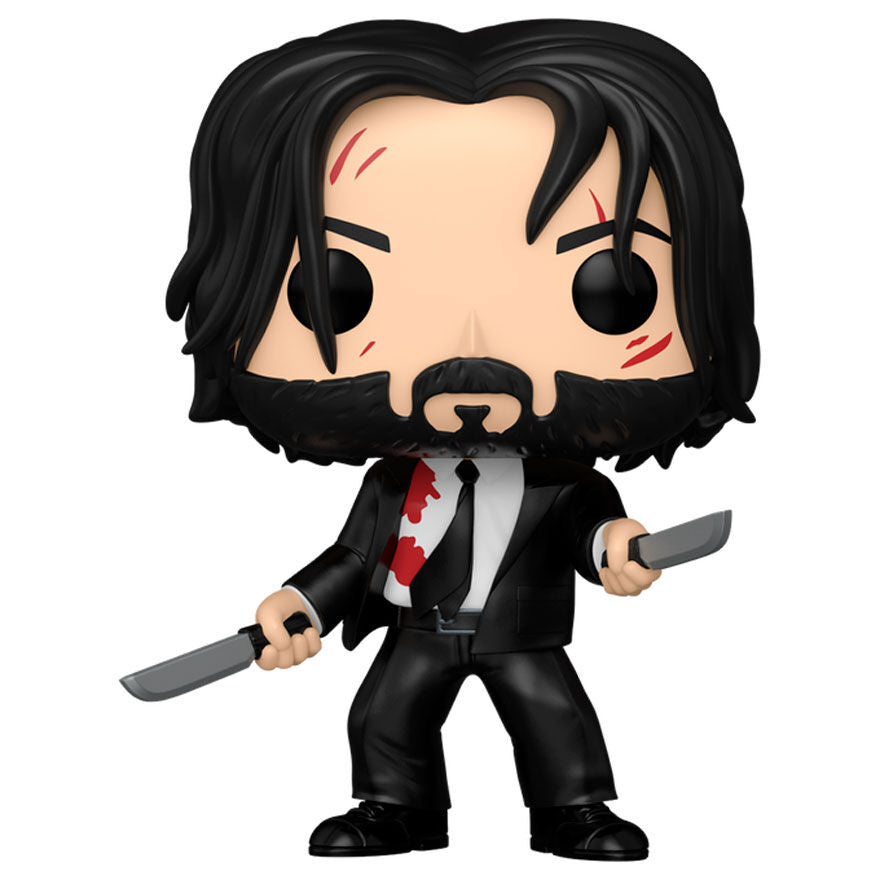 pop figure john wick with dual knives