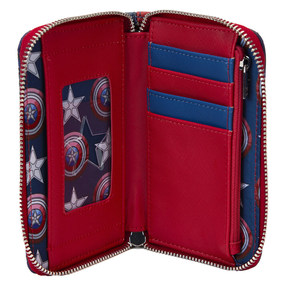 Schöne neue Welt Captain America Marvel Loungefly Geldbörse
