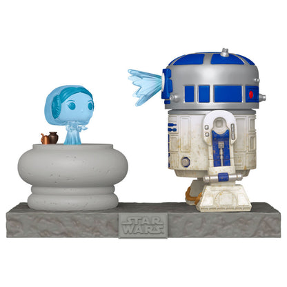 deluxe star wars r2 d2 and princess leia hologram pop figure