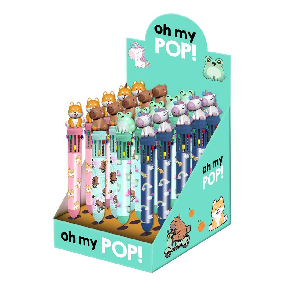 oh my pop  10 color ballpoint pen  assorted