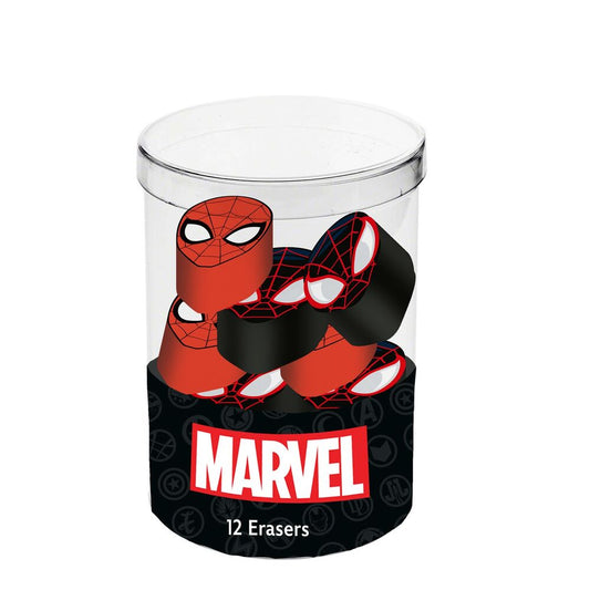 cube of 12 spiderman marvel erasers