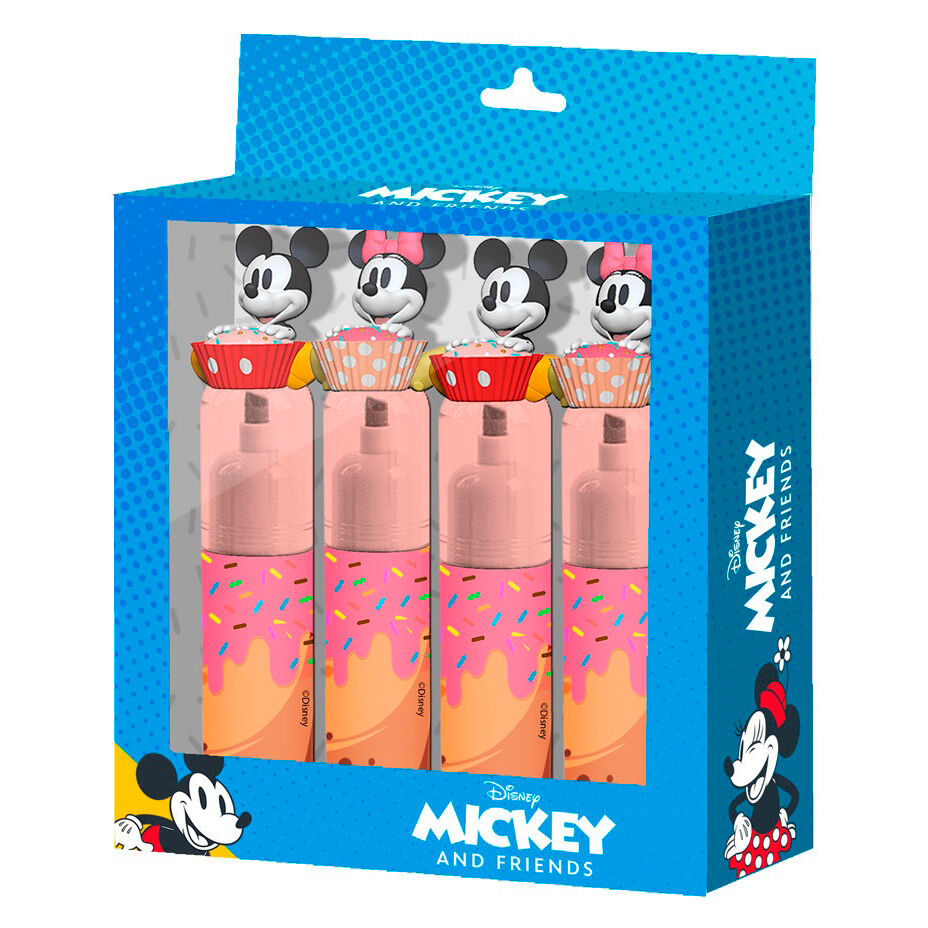 blister pack of 4 minnie mouse disney highlighters
