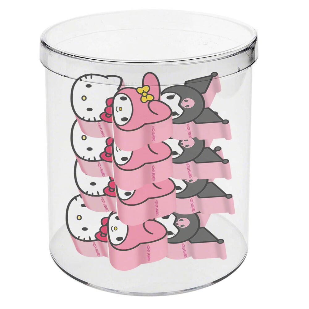 cube of 12 hello kitty erasers