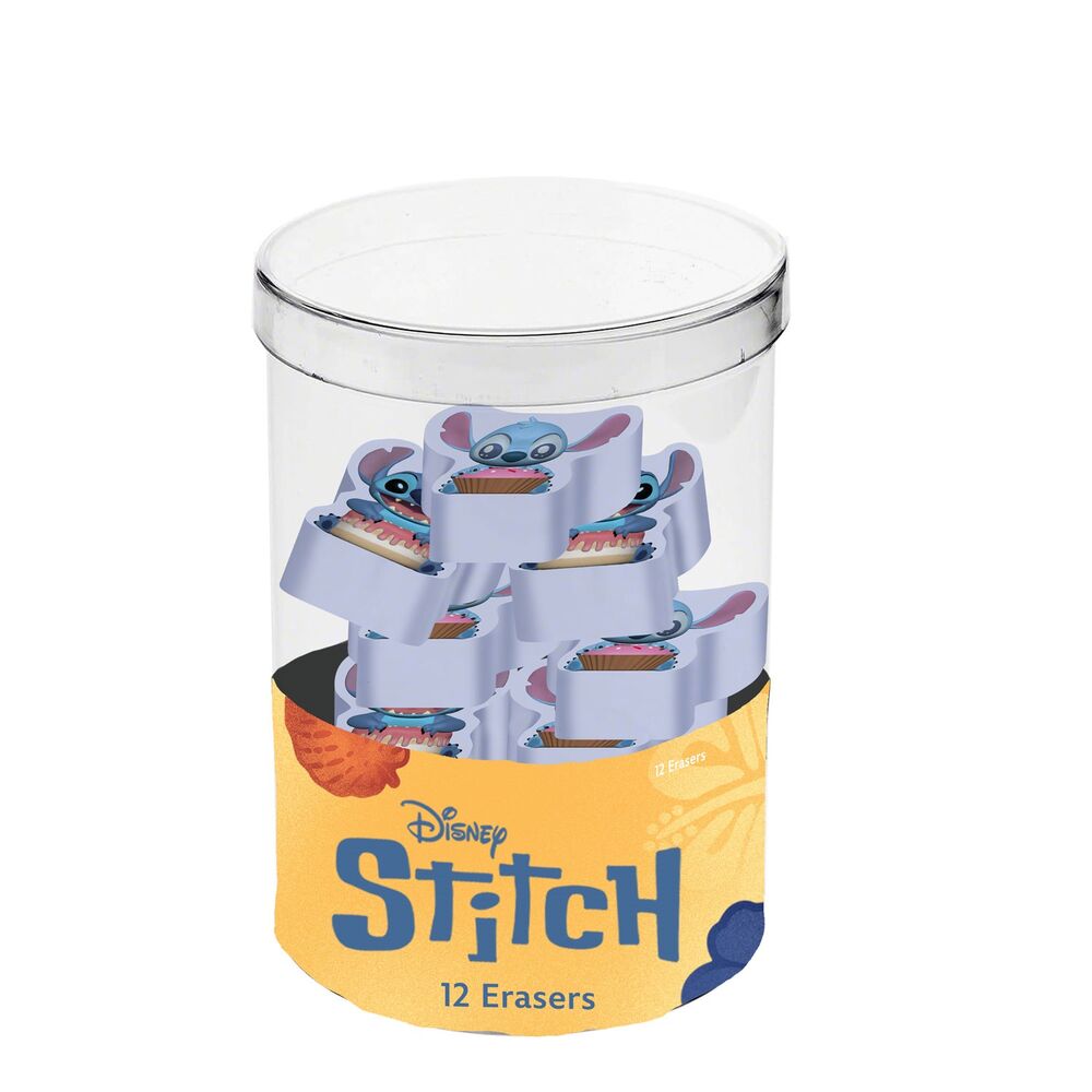cube of 12 stitch disney erasers