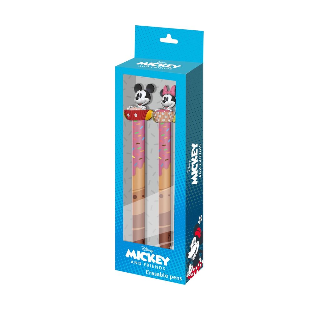 blister pack of 2 erasable pens mickey & minnie disney