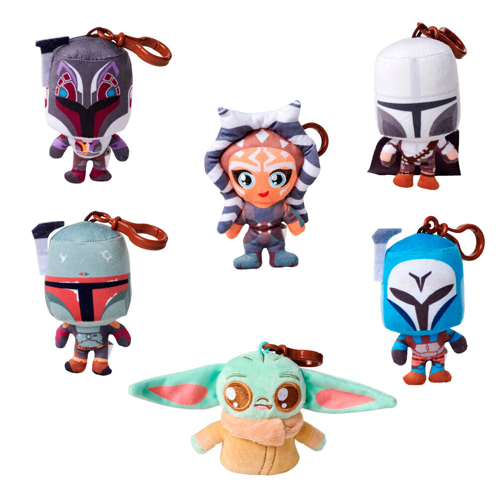 mandalorian star wars plush keychain 10cm assorted