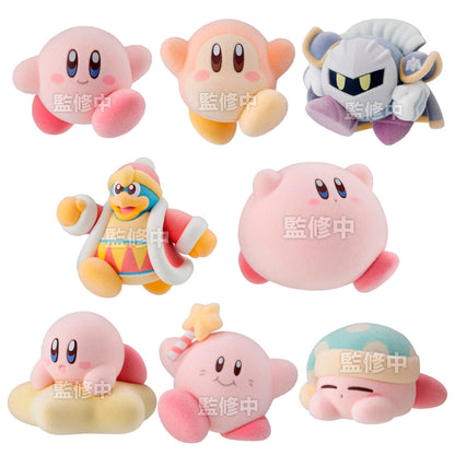 assorted flocked kirby figures