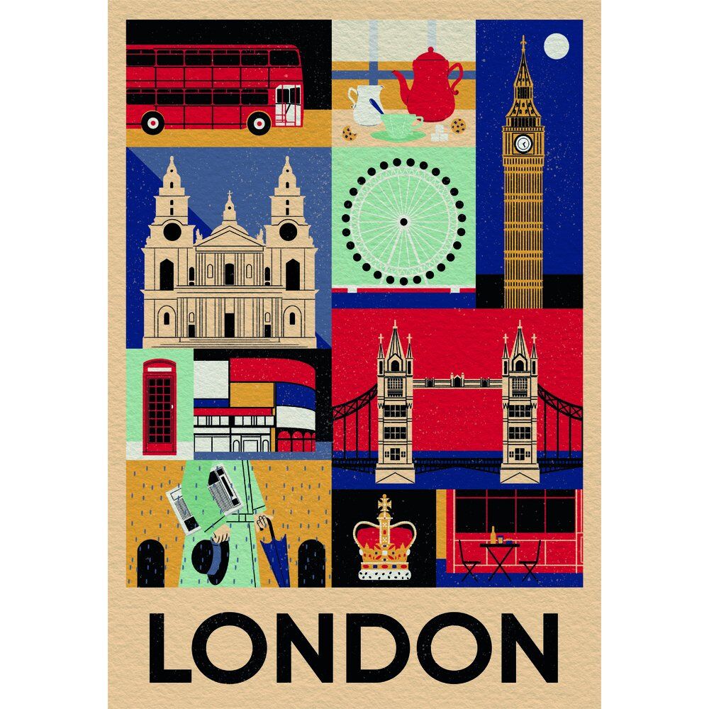 Quebra cabeça estilo Londres na cidade 1000 peças