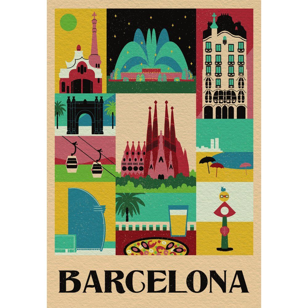 puzzle barcelona style in the city 1000 pieces