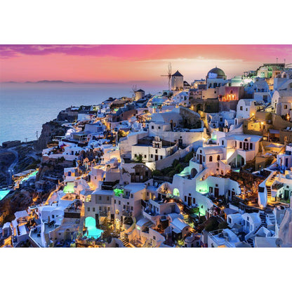 Quebra cabeça Tons de Santorini de Alta Qualidade com 1000 peças