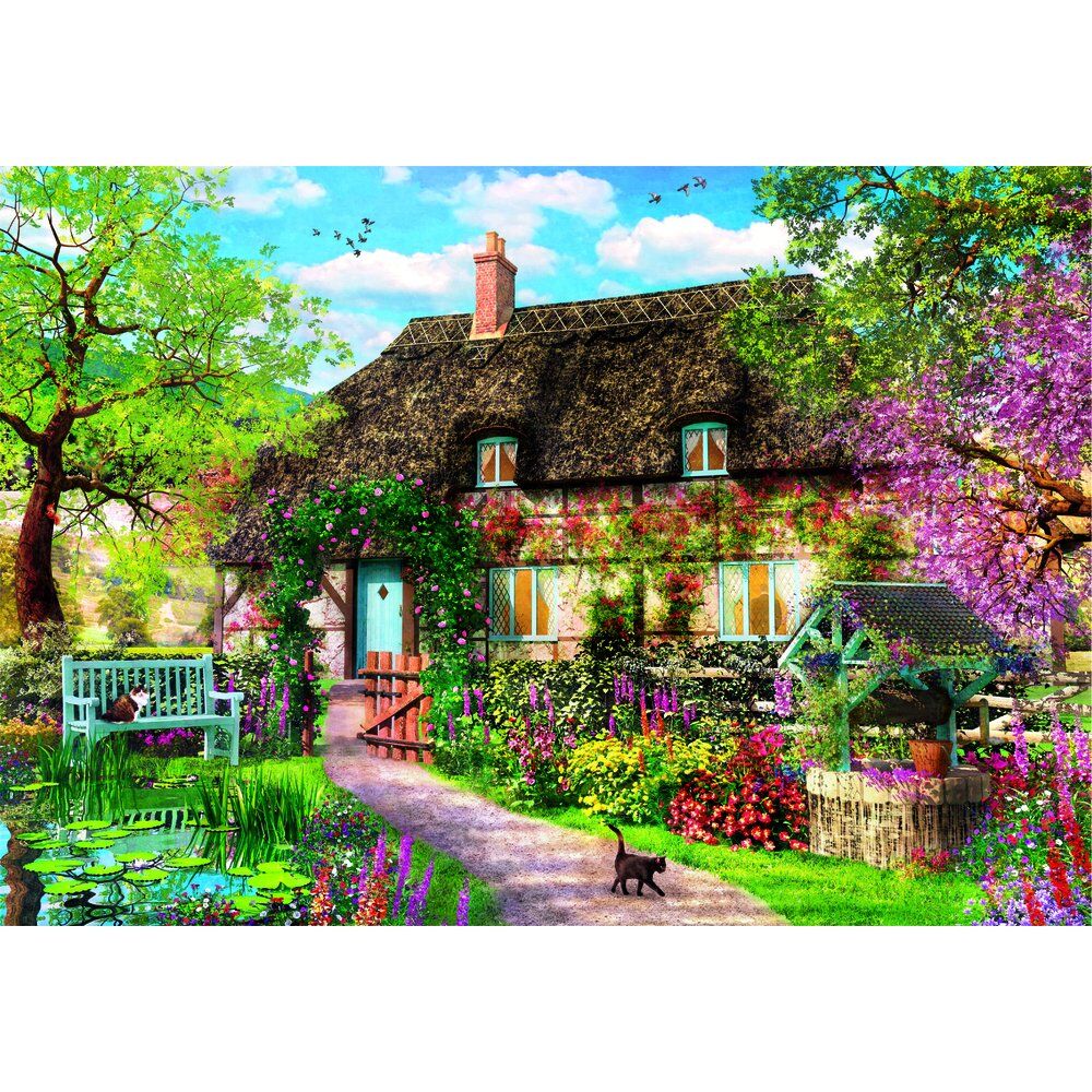 Puzzle „Das alte Cottage“ hohe Qualität 1000 Teile