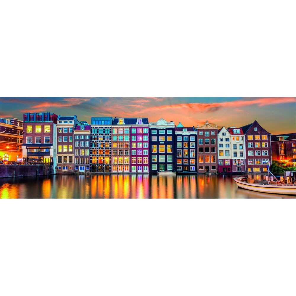 Quebra cabeça Panorama Bright Amsterdam de alta qualidade com 1000 peças