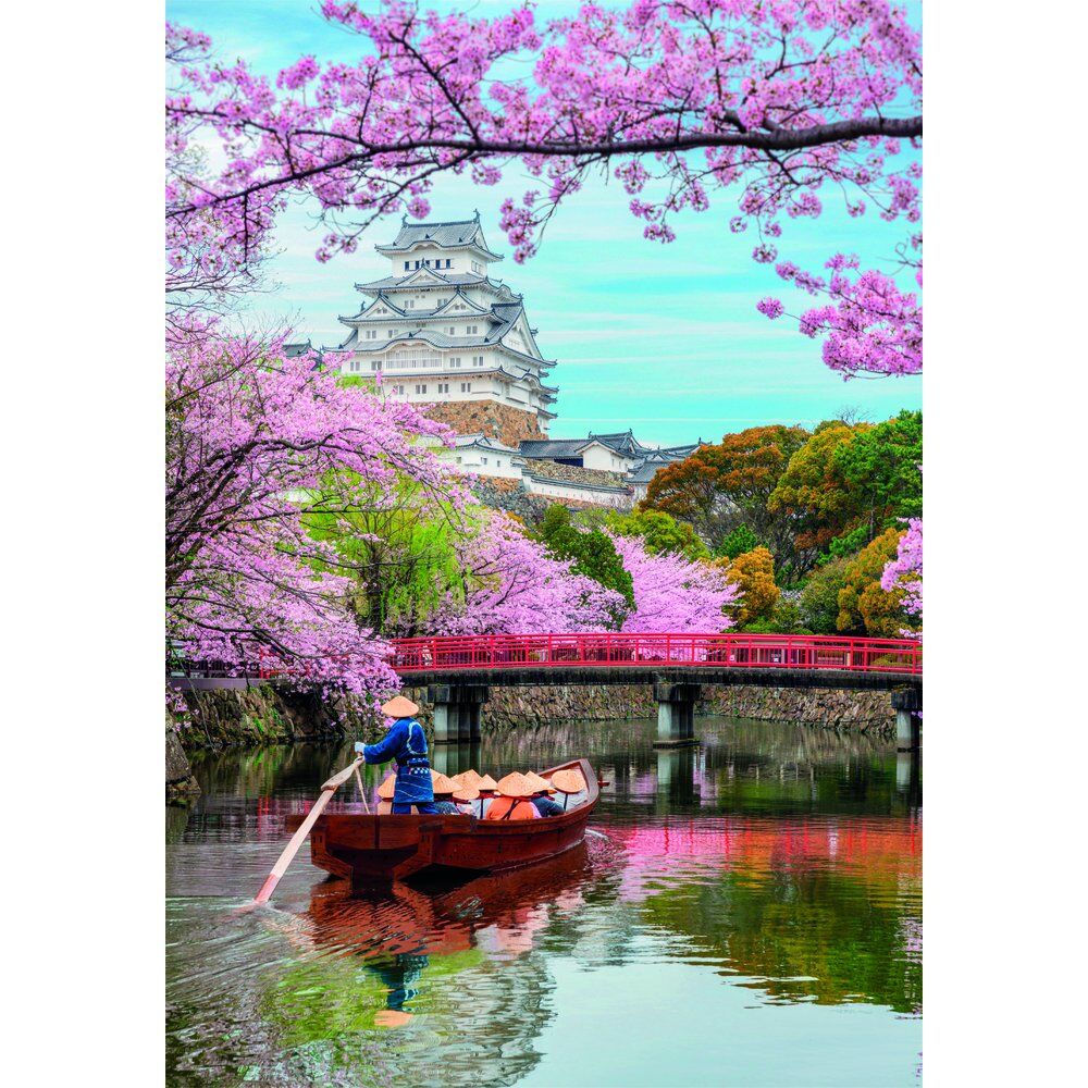 Rompecabezas Castillo de Himeji en primavera alta calidad 1000 piezas