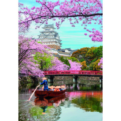 Rompecabezas Castillo de Himeji en primavera alta calidad 1000 piezas