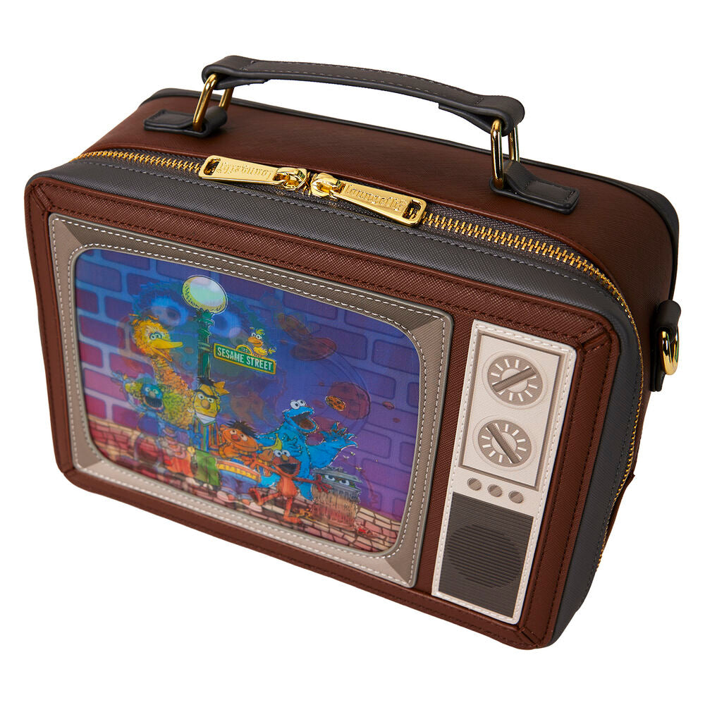 Loungefly Retro TV Sesame Street Lentikular Umhängetasche