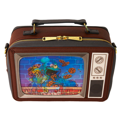loungefly retro tv sesame street lenticular crossbody bag