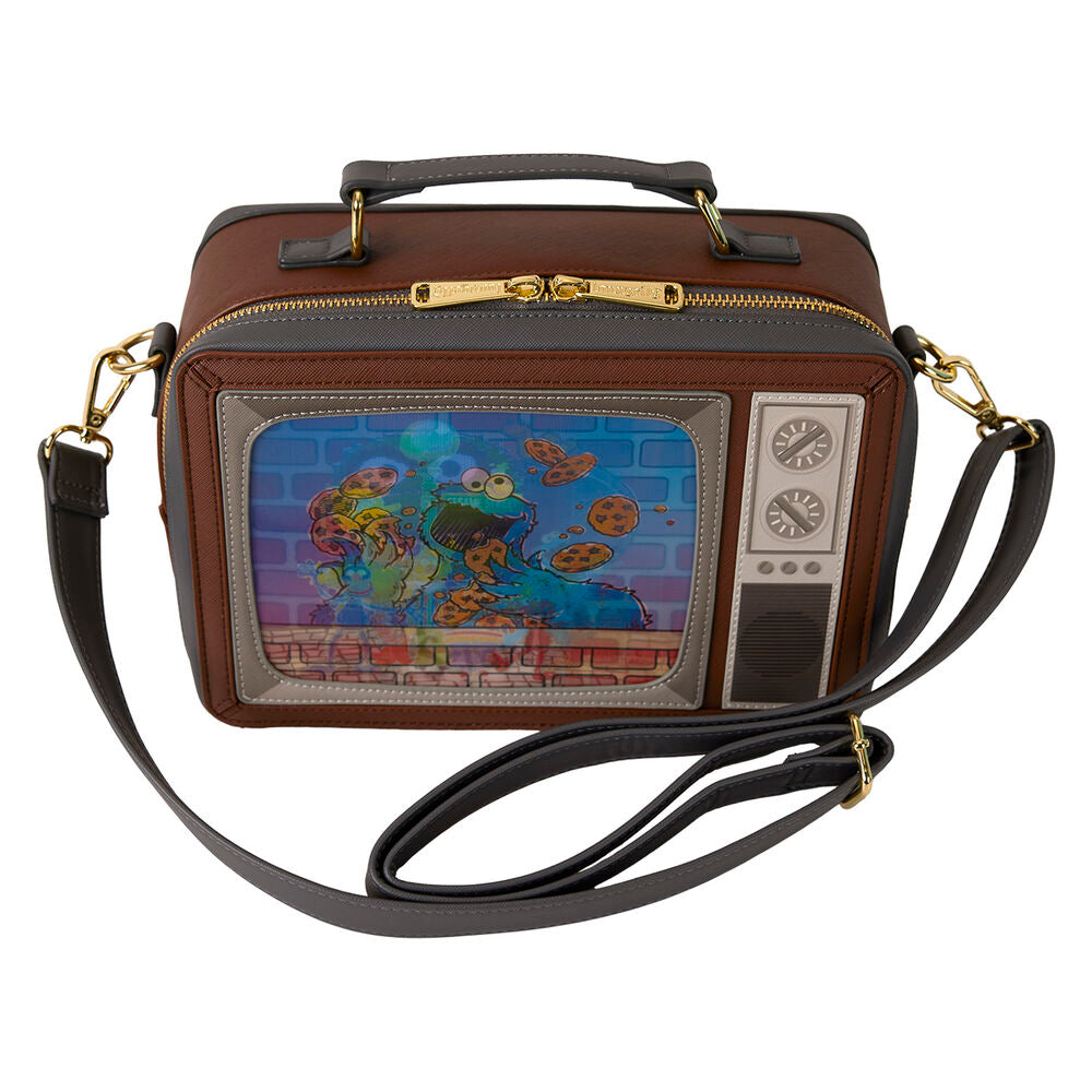 Loungefly Retro TV Sesame Street Lentikular Umhängetasche