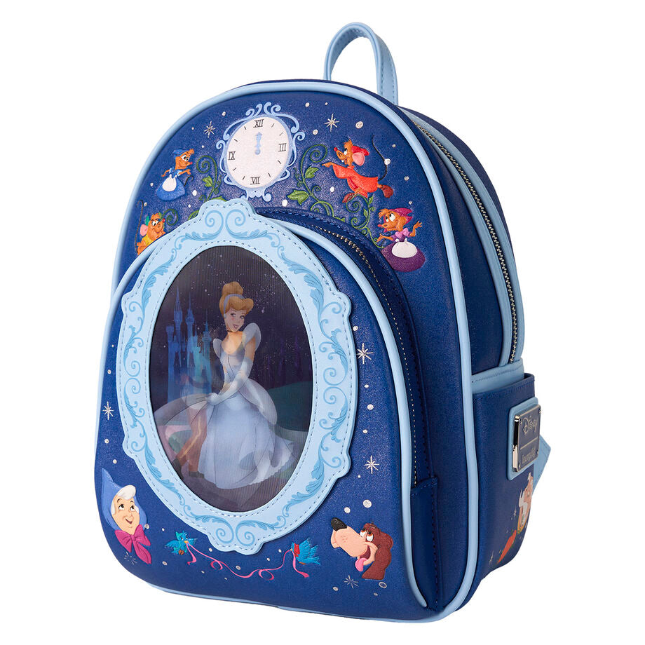 Sac à dos lenticulaire Disney Loungefly Cendrillon 75e anniversaire 26 cm