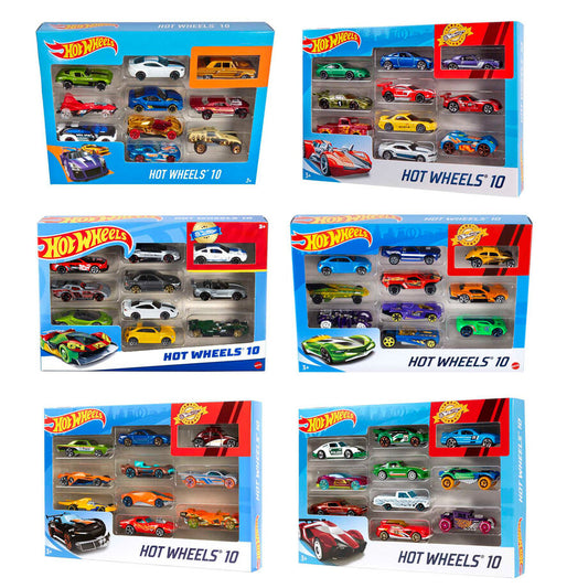 blister pack of 10 assorted hot wheels cars