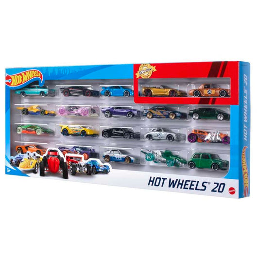 blister pack of 20 assorted hot wheels cars