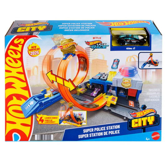 hot wheels city police station super track