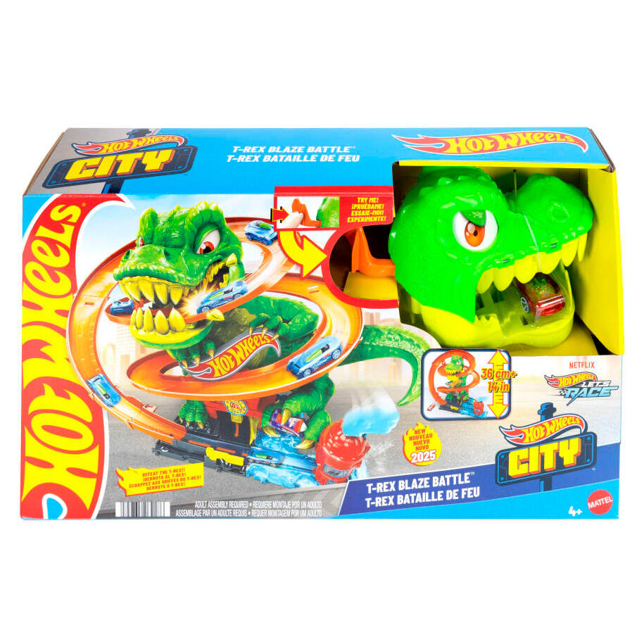 hot wheels t rex city fire station track