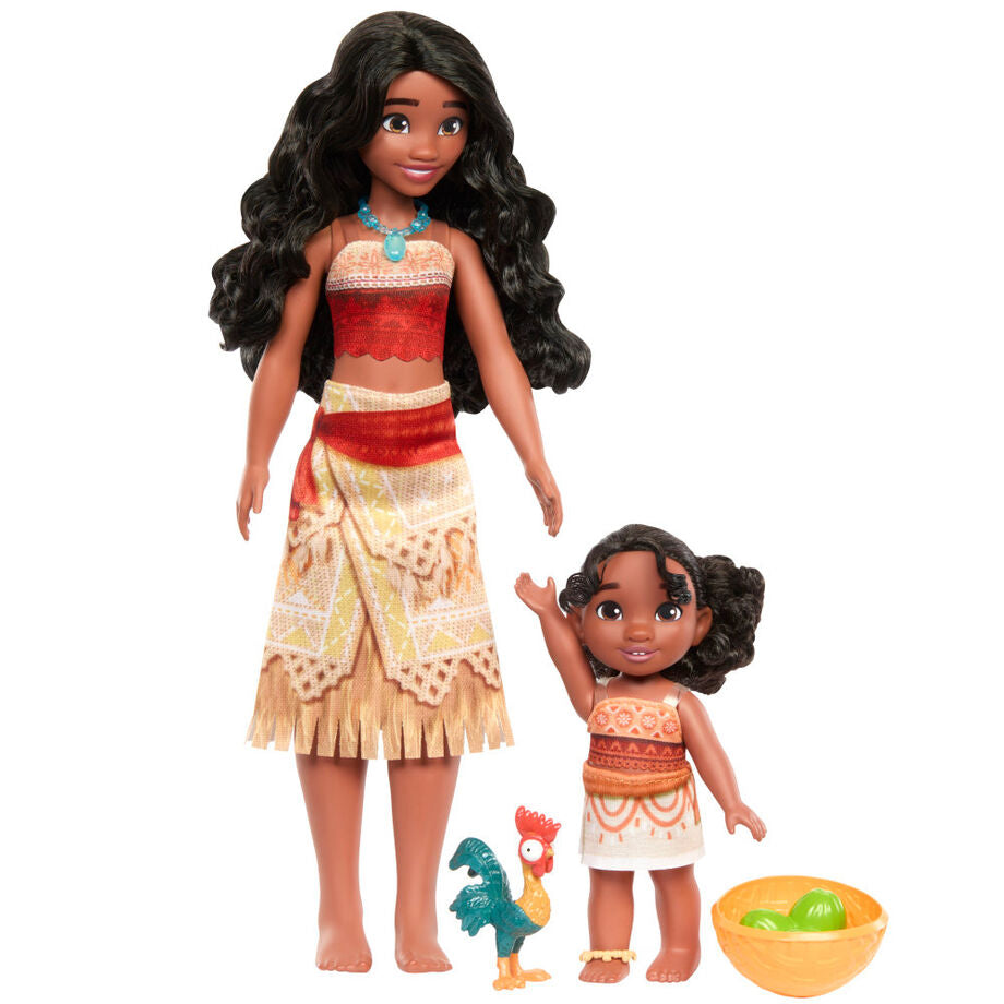 Blister pack of 2 Vaiana & Simea dolls from Moana 2 Disney