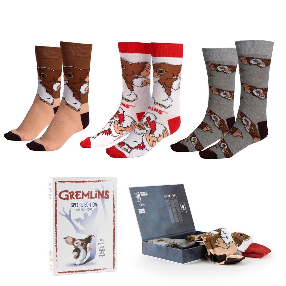 set of 3 gremlins adult socks