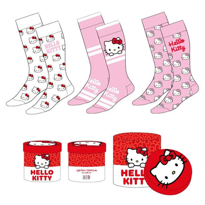 set of 3 hello kitty adult socks
