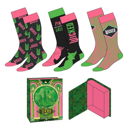 set of 3 wicked adult socks