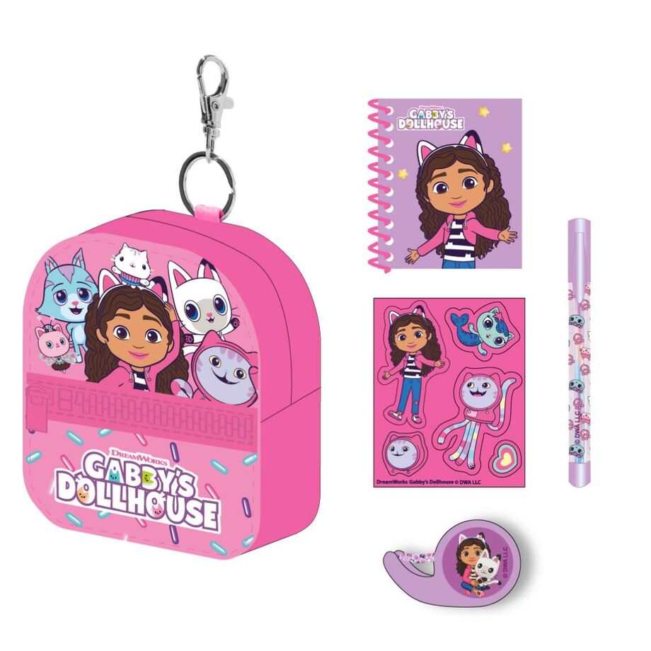 Gabby's Dollhouse Mini Backpack Stationery Set