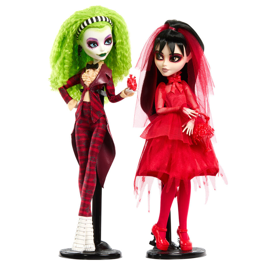 set of 2 beetlejuice monster high skullector dolls
