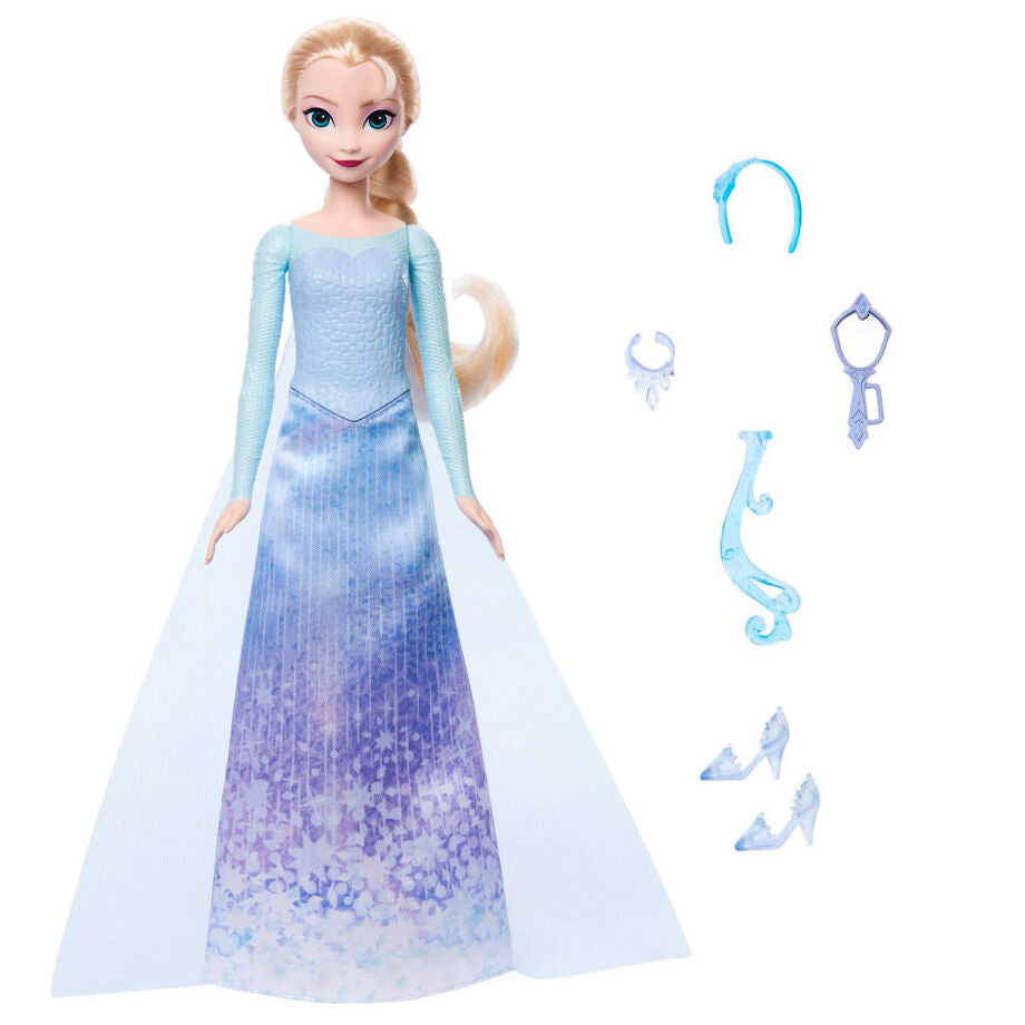 Poupée Elsa de La Reine des Neiges de Disney à faire tourner et à révéler