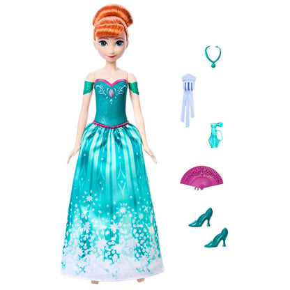 Boneca Anna de Frozen da Disney que gira e revela