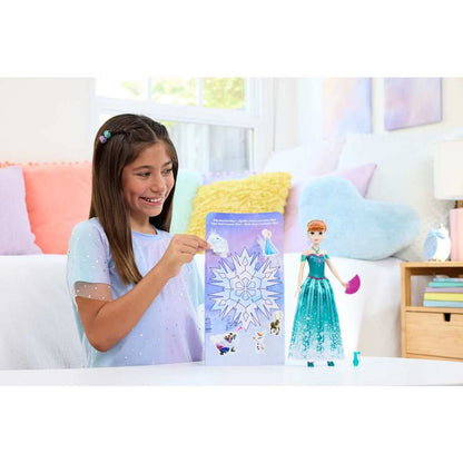 Boneca Anna de Frozen da Disney que gira e revela
