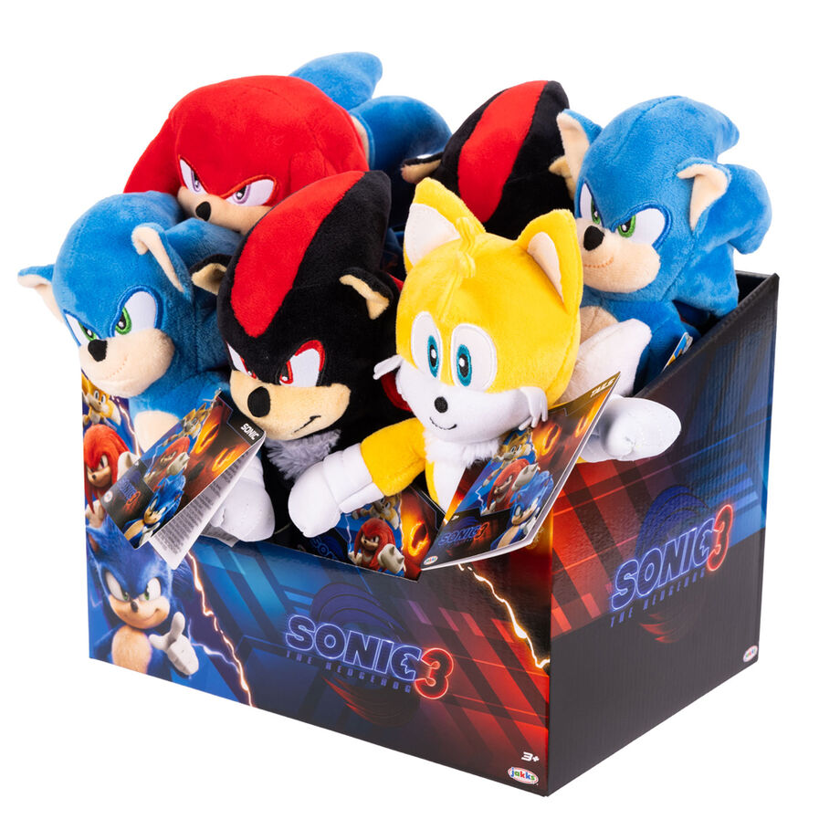 Sonic the Hedgehog 3 Film Plüschtier 23 cm verschiedene Farben