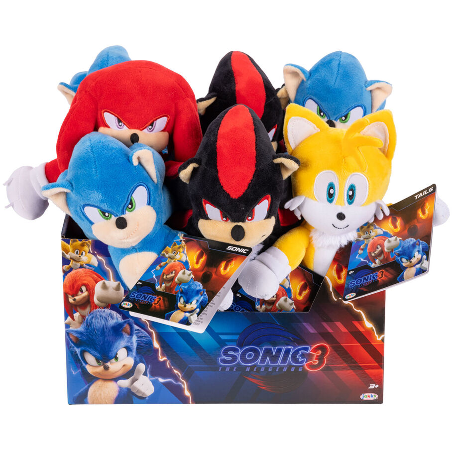 sonic the hedgehog 3 movie plush toy  23cm  assorted
