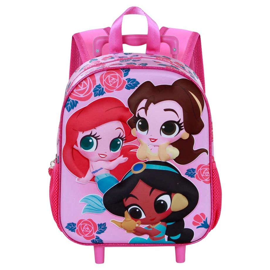 Trolley Disney Princess con fiori 3D 34 cm