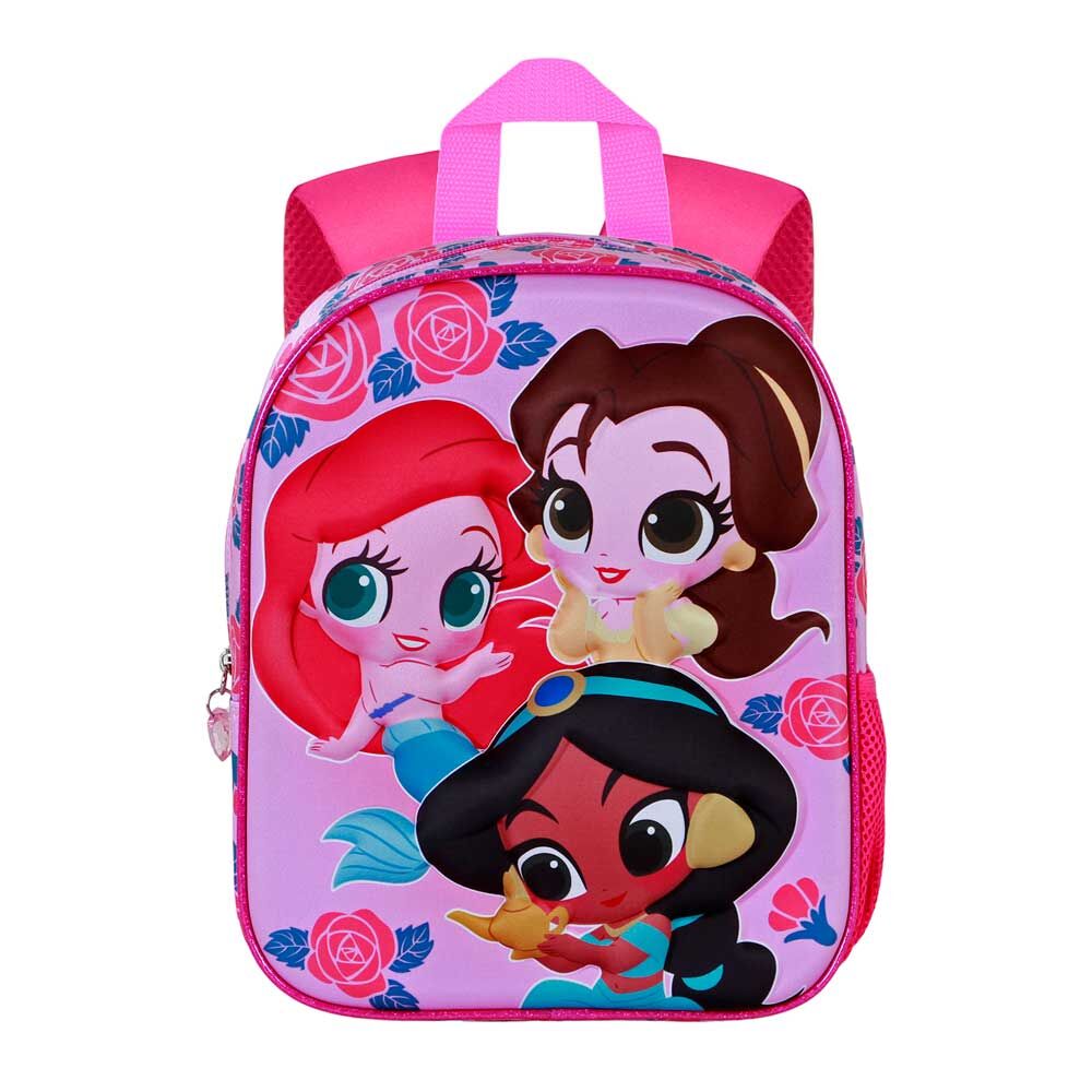 Zaino con fiori 3D delle Principesse Disney 31 cm