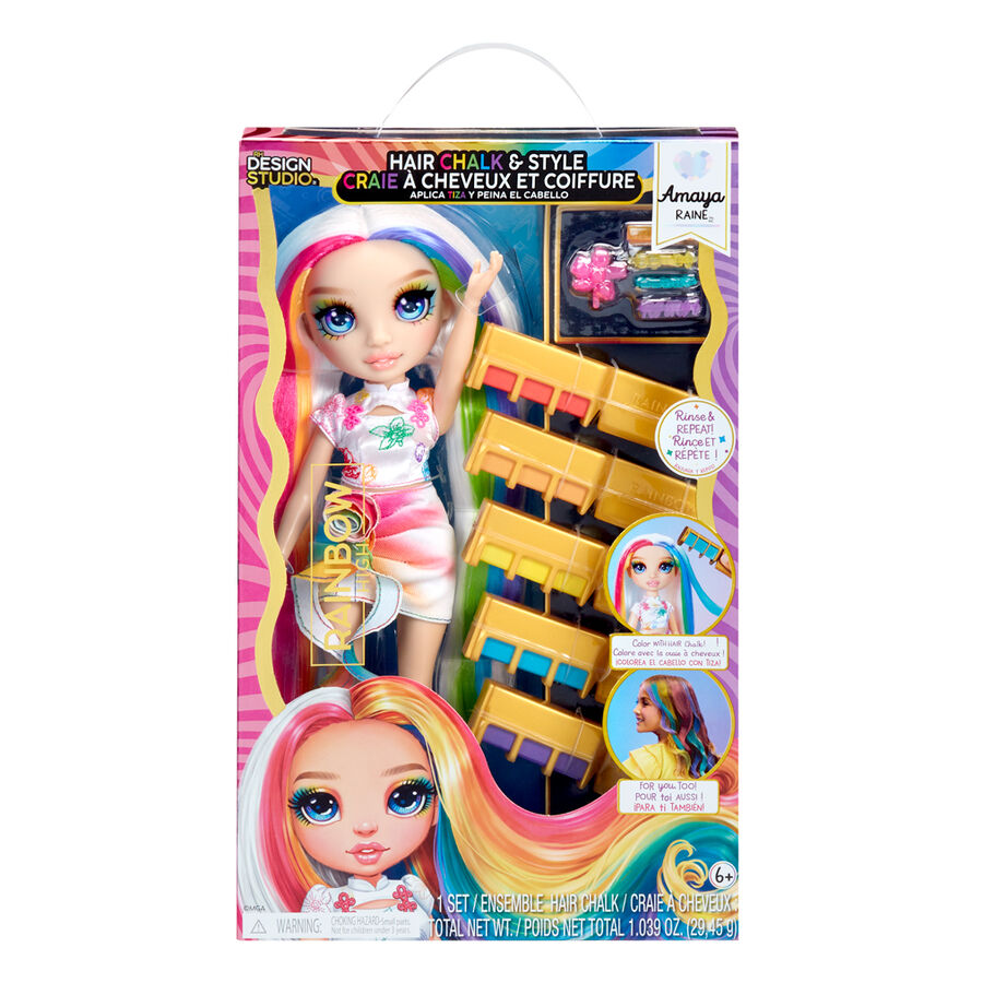 amaya hair chalk doll & style rainbow high
