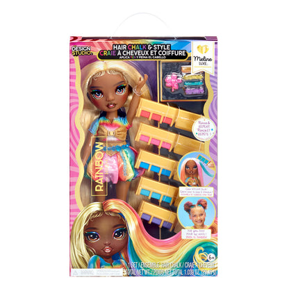 meline hair chalk & style rainbow high doll