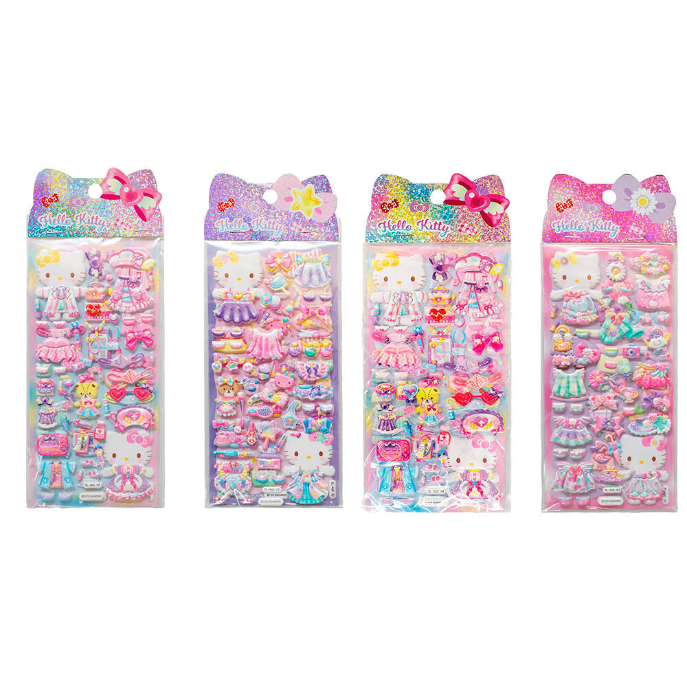 hello kitty embossed stickers assortment