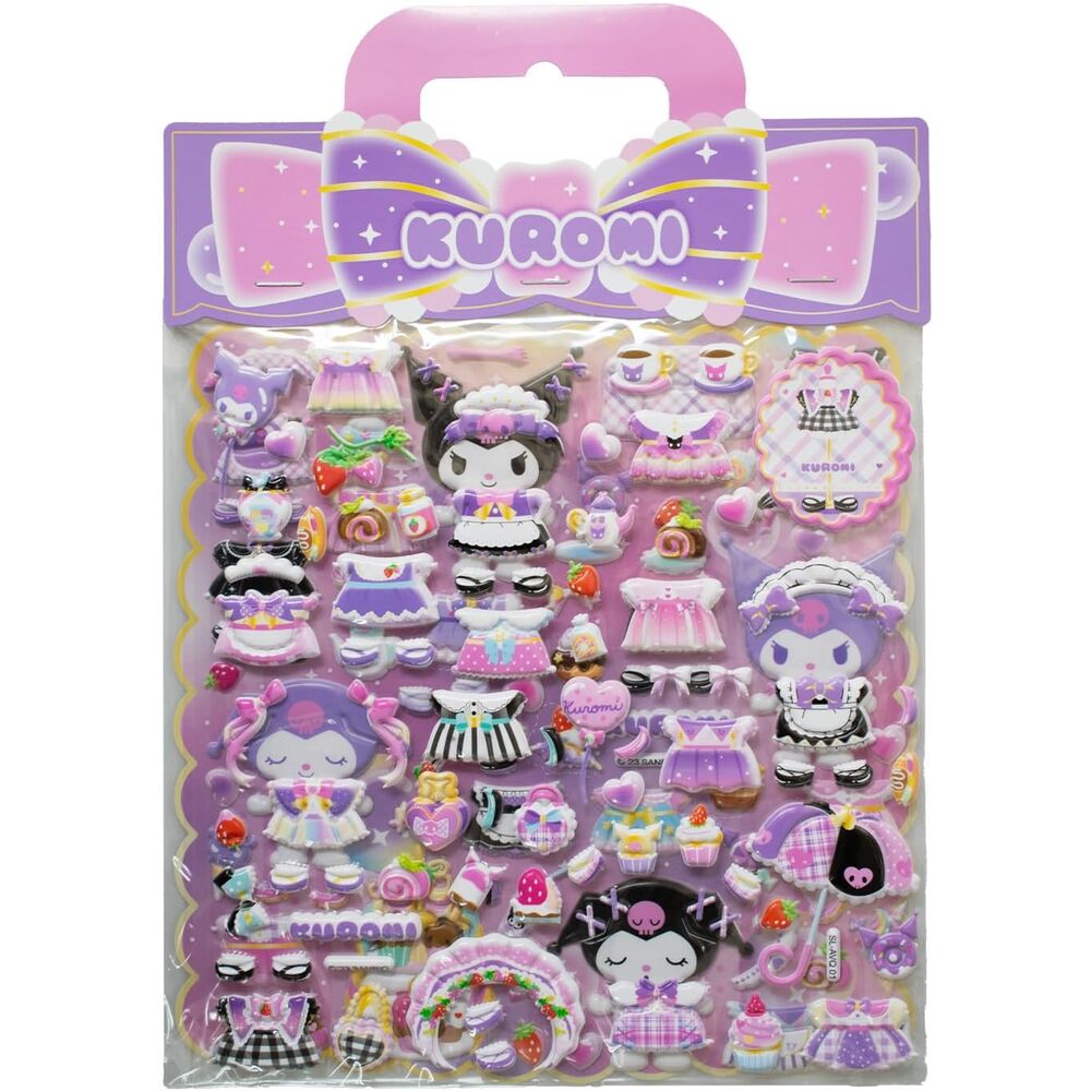 Kuromi Hello Kitty Embossed Stickers Assortment