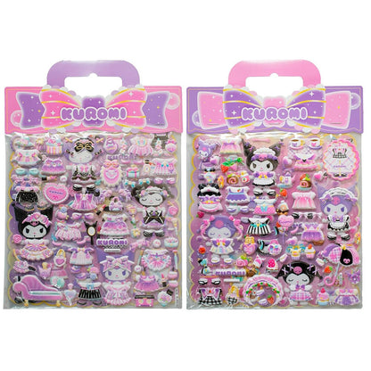 Kuromi Hello Kitty Embossed Stickers Assortment