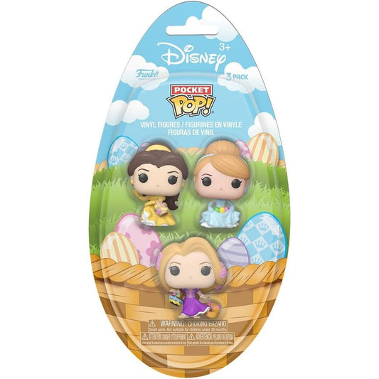 blister pack of 3 pocket pop disney princess easter figures